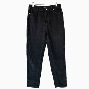 BDG‎ Corduroy Pants Women 28 Mom High Rise Black Wide Wale Urban Outfitters Goth